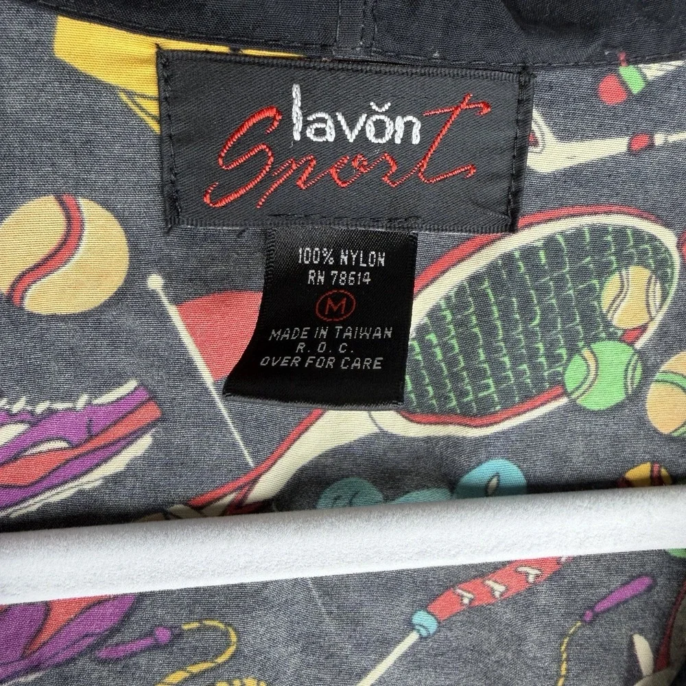 90s Vintage Lavon‎ Sport MED Windbreaker Jacket Tennis Golf Bowling Workout Gym
